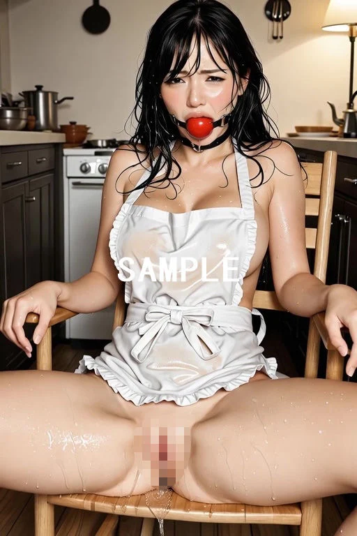 裸エプロン姿で潮吹きする巨乳ママ動画集 画像2