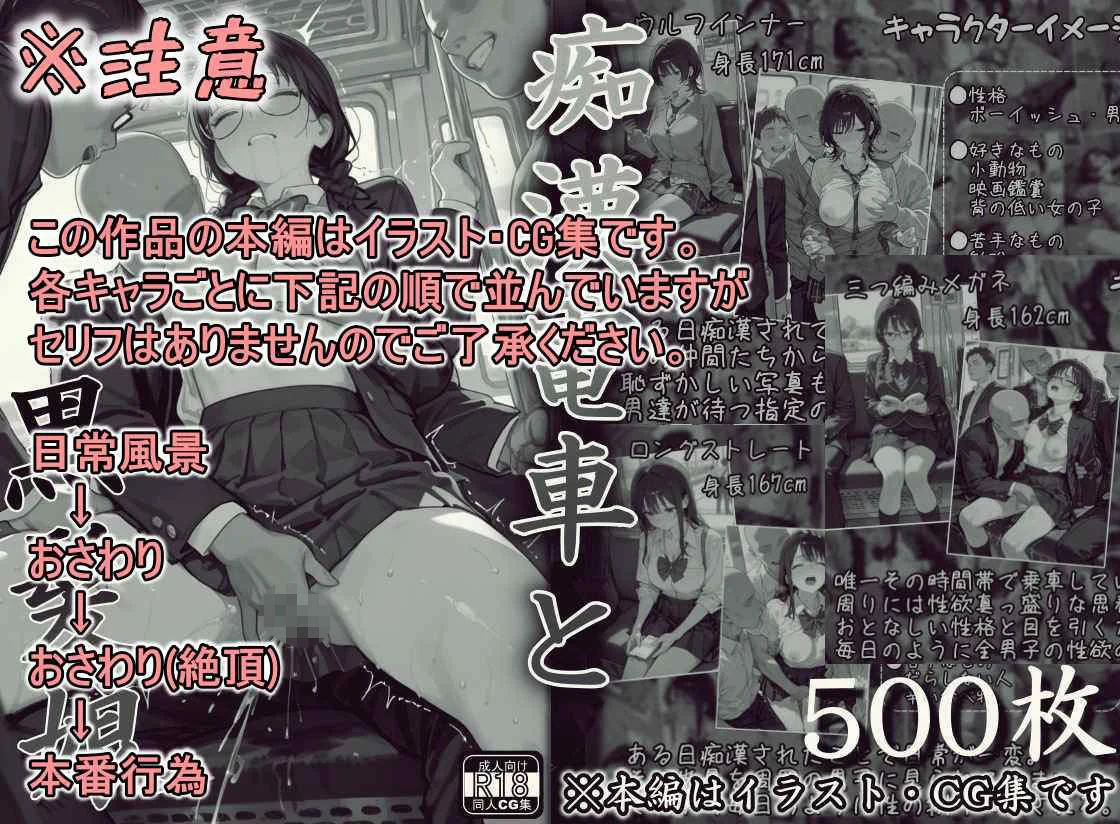 痴●電車と黒髪娘 画像1