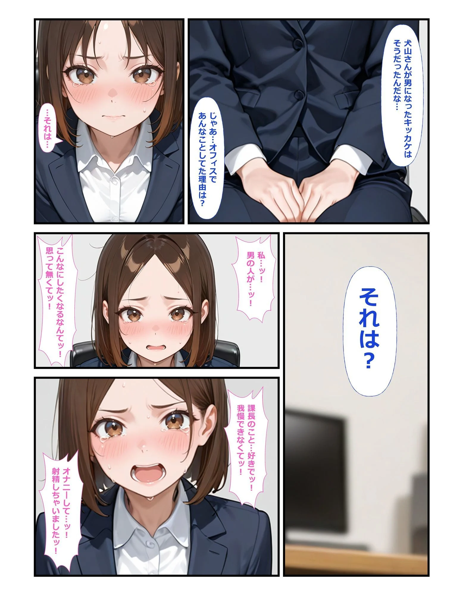 部下の犬山さん♀が職場でオナニー♂してた 画像5