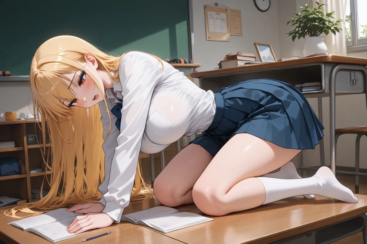 美人ギャル、童貞オタクのデカチンポにメス堕ち 画像2